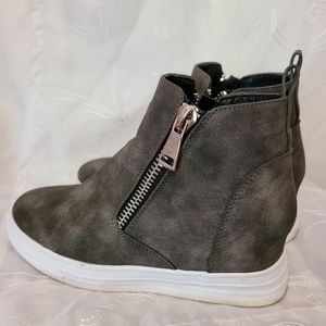 Gray Heeled Booties